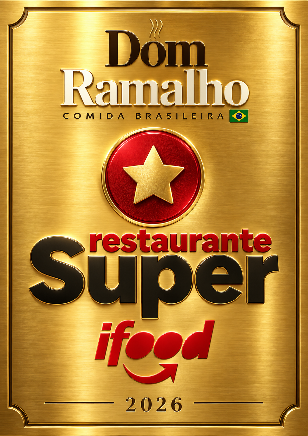 Placa Dom Ramalho Restaurante Super iFood 2026